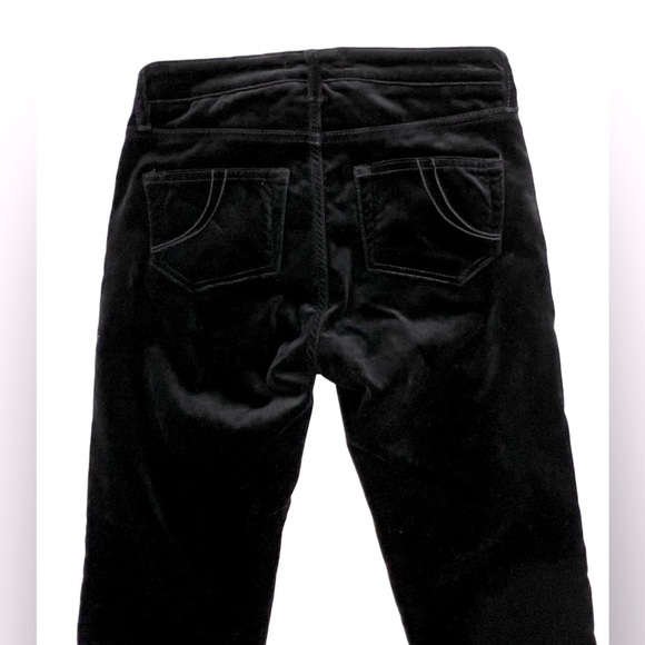 Maje Velvet Black Trousers Pants Jeans 34 XS Grunge Old Money Classic Basic - Picture 5 of 13